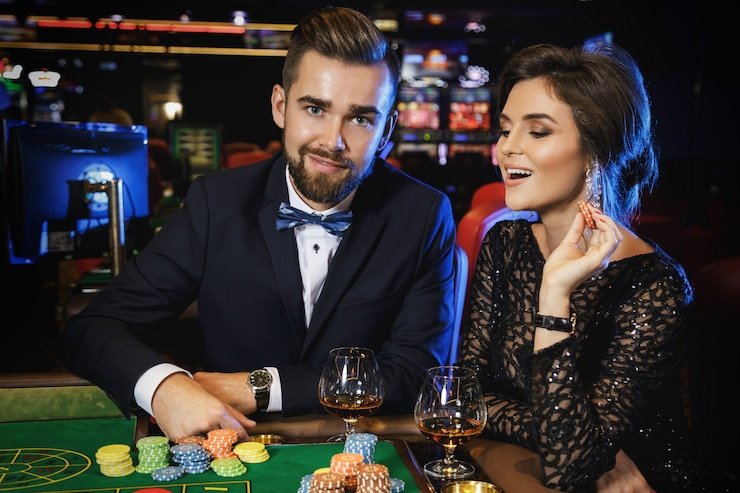 Tampilan landscape mode aplikasi baim4 di tablet, menunjukkan live dealer roulette dengan antarmuka betting yang jelas